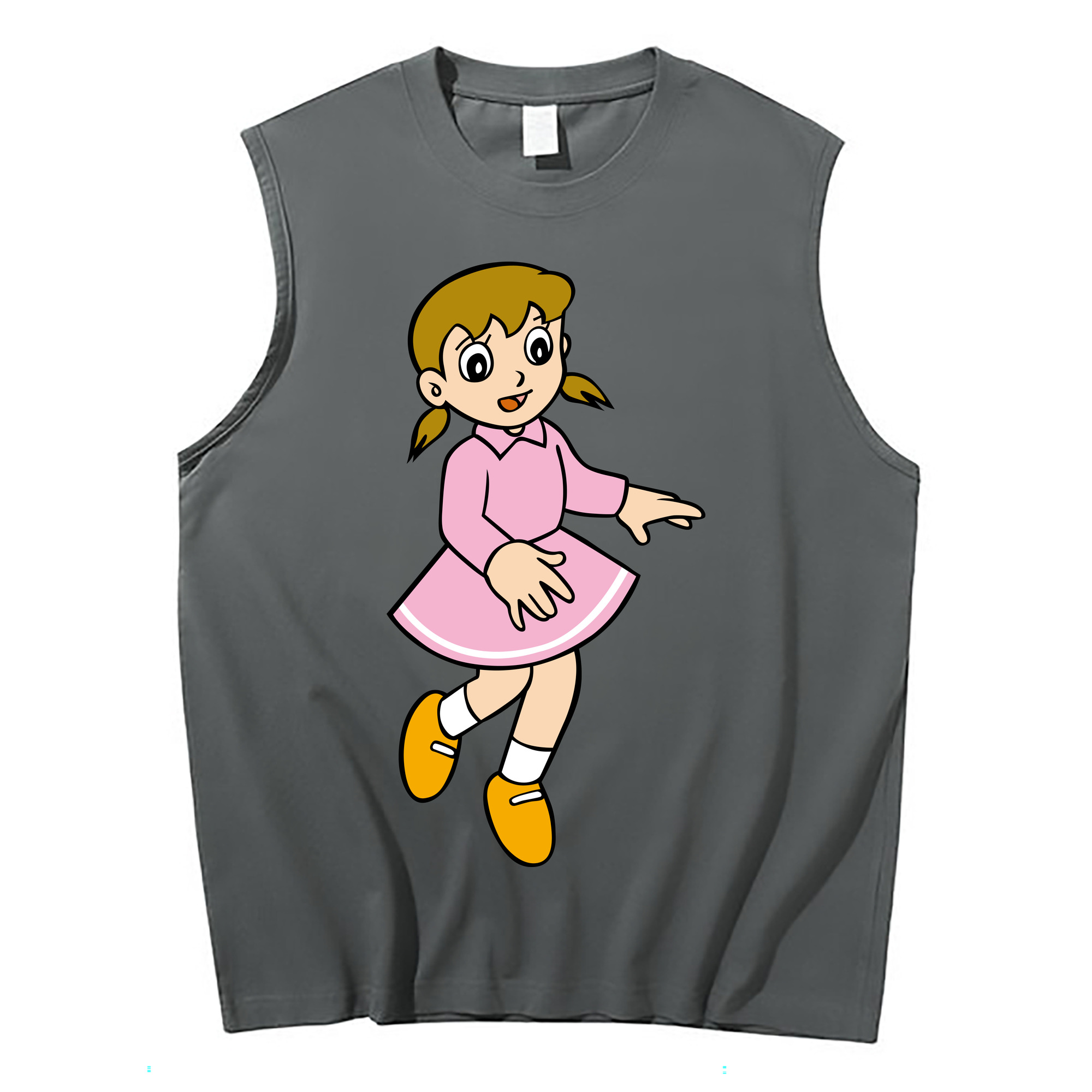 （画像用） ドラえもん みなもと しずか Doraemon Shizuka Minamoto コットン100％タンクトップ（フロントプリント）